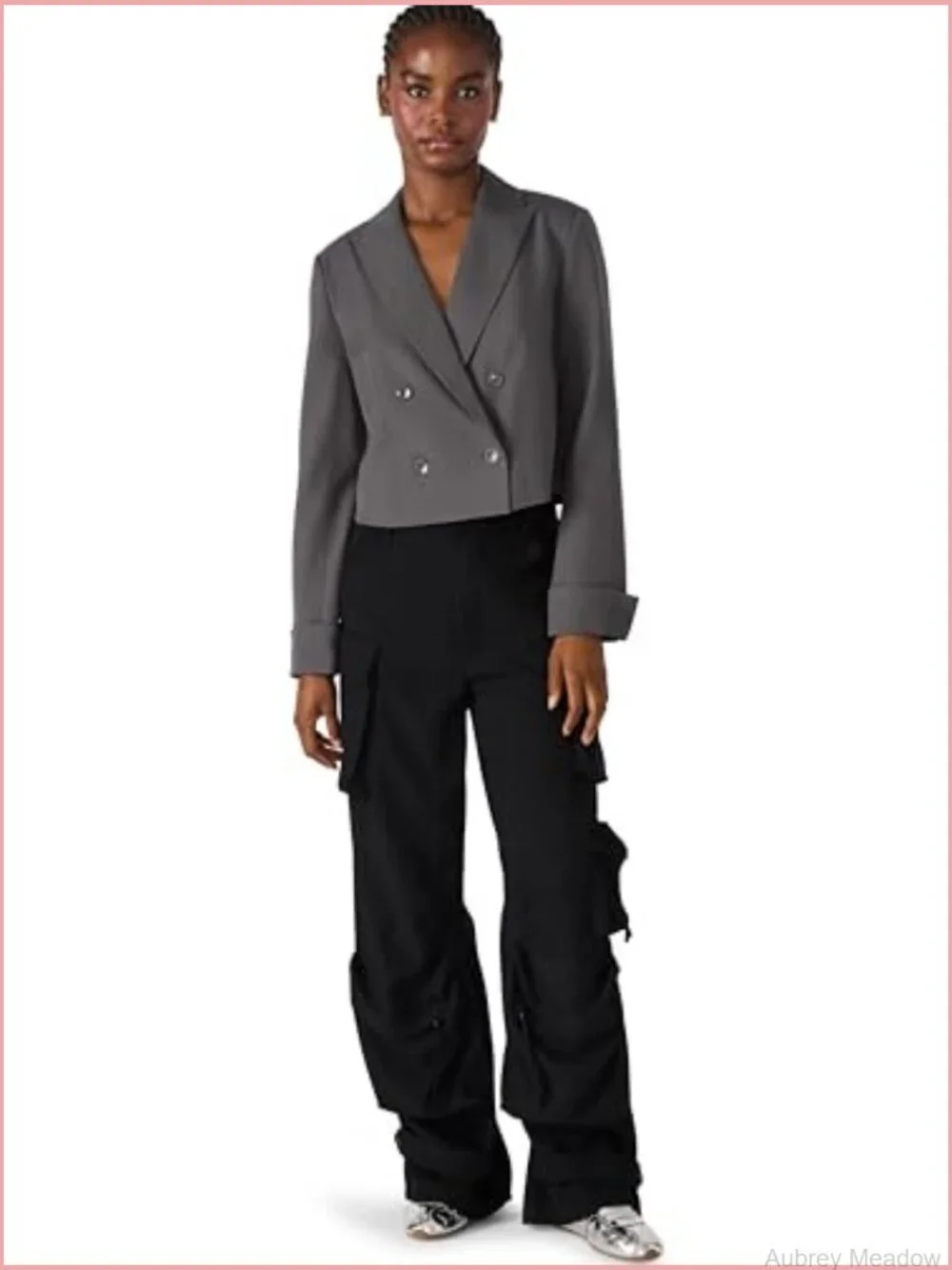 Women's Suiting Blazer - Long Sleeve Button Front - Solid